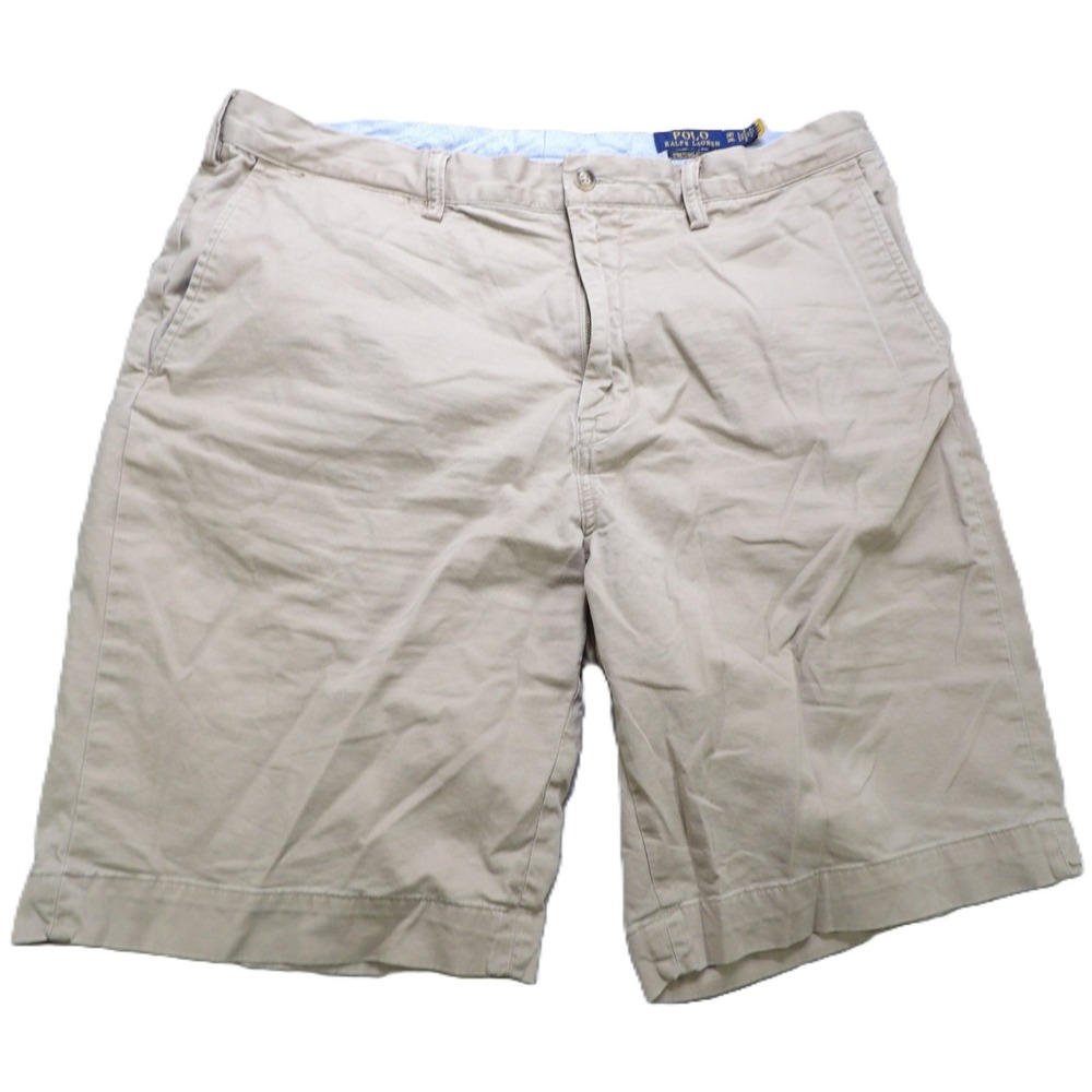 Polo Ralph Lauren Shorts Men 38L Stretch Classic Fit Chino Flat Front Tan Beige